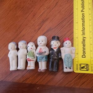 Vintage Porcelain Bisque Miniature Doll House DOLLS. Japan 1930's